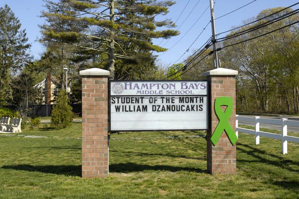 Hampton Bays Middle School was named on of three Green Ribbon Schools in New York State. DANA SHAW