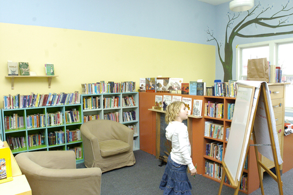 The library at Hayground School
