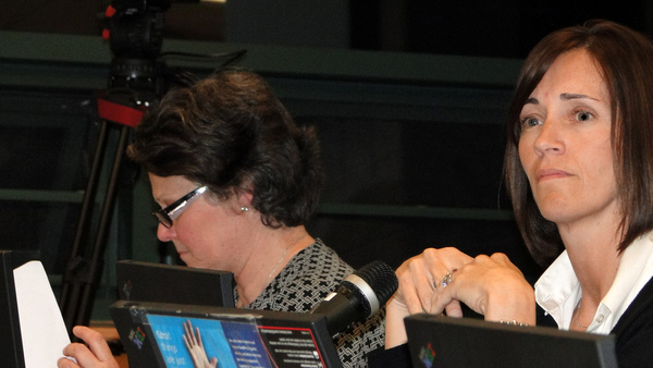 School Board members Christina Strassfield and Dr. Laura McMahon