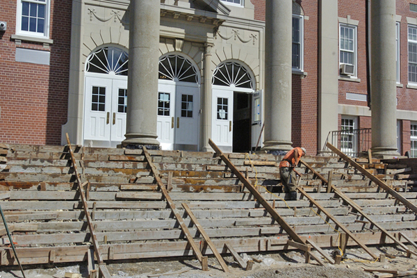 Work continues on the expansion to Southampton Elementary School.