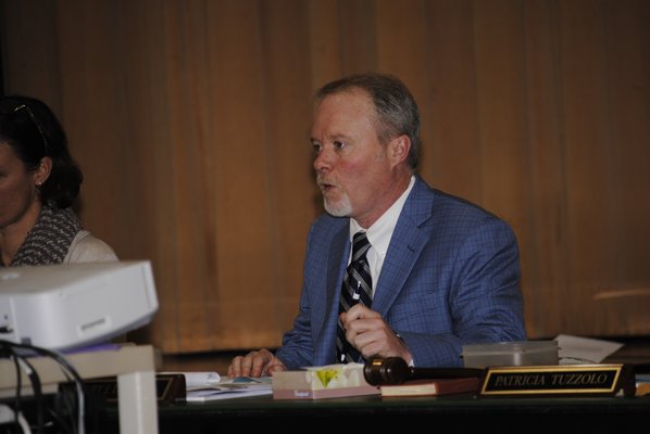 Scenes from the Tuckahoe Board of Education meeting on Monday night. BY ERIN MCKINLEY