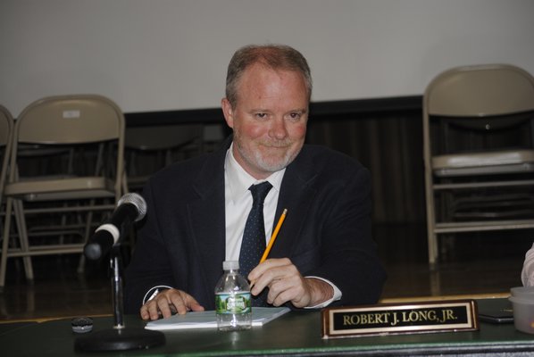 Superintendent Robert Long during a special East Quogue Board fo Education meeting on Tuesday afternoon. AMANDA BERNOCCO