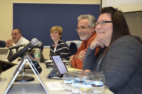 ESM Board of Education members Kevin Gleason, left, Patricia Harran, Nicholas Vero and Marie Brown. ALEXA GORMAN