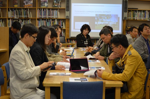 A South Korean delegation visited the to Tuckahoe School on Tuesday to observe how Microsoft tablets are being utilized on a daily basis. BY ERIN MCKINLEY