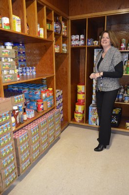 Jeanne-Marie Mazzaferro, program facilitator of the new Phillips Avenue School Pantry, which will be open on the second and fourth Thursday evening of each month. ALEXA GORMAN