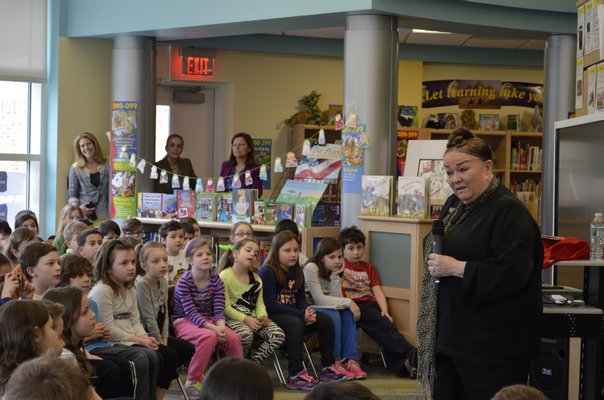 Patricia Polacco, a children's author and illustrator, spoke to students at Tuttle Avenue School on Friday. ALEXA GORMAN