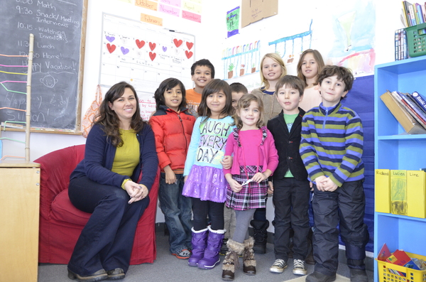 Ms. Fanelli-Denny's inventors from left to right, back row: Lucas Hopson, Lucien Heilman, Naya Davison, Isabelle Topliff; front row: John Barros,  Tola Bliss, Beatrix Huberty, Oliver Simoncic, and Simon Maxwell. SHAYE WEAVER