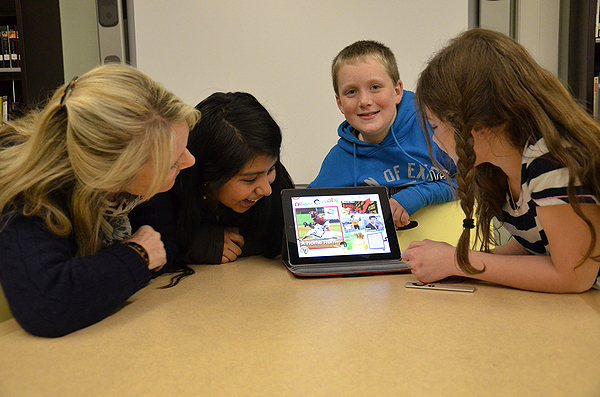 SIS Teacher Jayne Clare and her fifth grade class regularly use iPad apps to learn a wide range of skills. SHAYE WEAVER