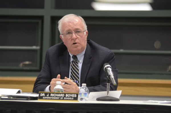 Superintendent of Schools Dr. J. Richard Boyes said the decision to make staff cuts was a difficult one. SHAYE WEAVER