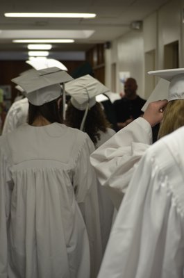 Graduating Westhampton Beach High School seniors did one last loop around their former elementary school on Wednesday. BY ERIN MCKINLEY