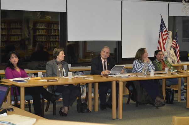 The Sag Harbor School Board of Education spent a majority of Monday night going over the 2014-2015 school year budget and ways to cut costs. BRANDON B. QUINN