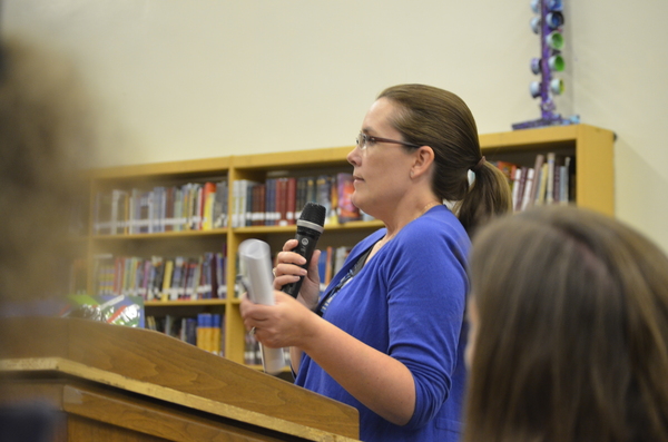 Amy Pierson, the school's community relations specialist and mother of two students, said she supports eliminating the valedictorian and salutatorian distinctions in order to level the playing field. SHAYE WEAVER