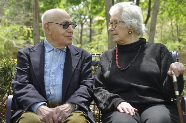Gerson and Judith Leiber at home in Springs IN 2014.  PRESS FILE