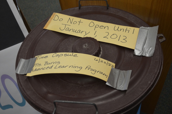 The time capsule that was found in the elementary school basement. ERIN MCKINLEY