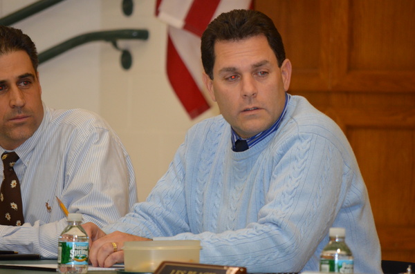 Board member Joseph Tsaveras at the February 7 public hearing.