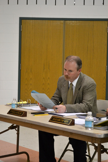 East Quogue President Robert Long attends the Tuesday, March 15 meeting of the East Quogue Board of Education.