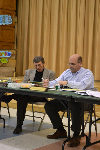 East Quogue Superintendent of Schools Les Black and Board of Education President Mario Cardaci discussed the school's 2011-2012 budget projections.