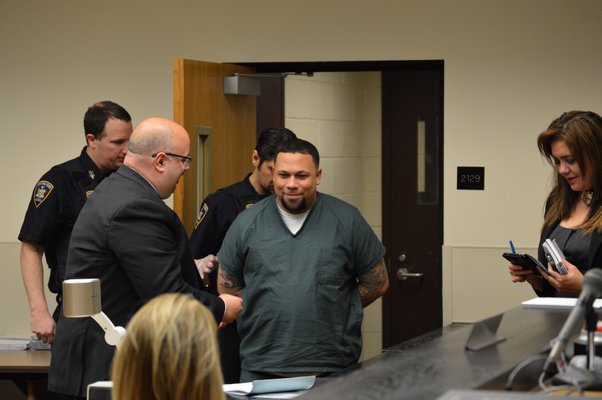 Gilberto Quintana-Crespo was sentenced to one year in Suffolk County Jail on Wednesday, March 13.   POOL PHOTOGRAPHER/T.E. MCMORROW