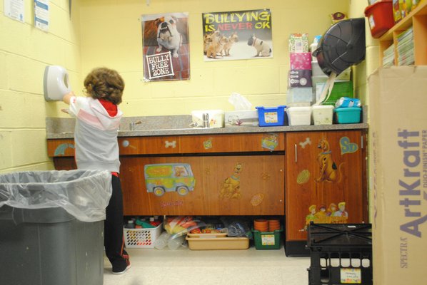 All of the classrooms in the kindergarten wing received new cabinets over the summer. AMANDA BERNOCCO