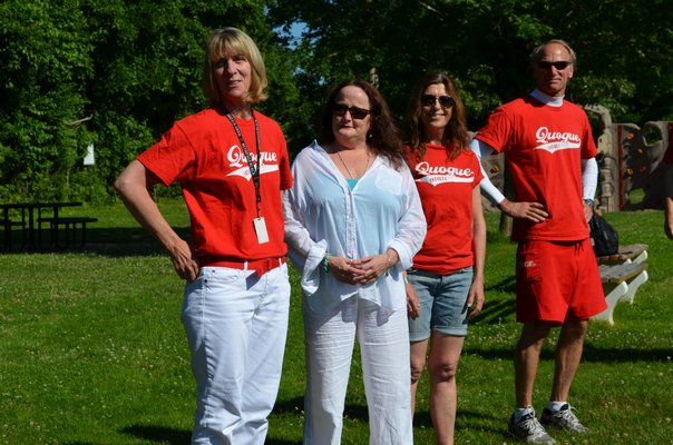 From left, Carol Carroll, Donna Swartz, Marcia Winter and Tim Carbone are retiring from teaching at Quogue School this year. Alexa Gorman