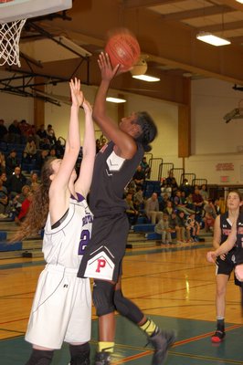 Pierson senior Nia Dawson goes up for two points. ALEX FERRAIUOLO