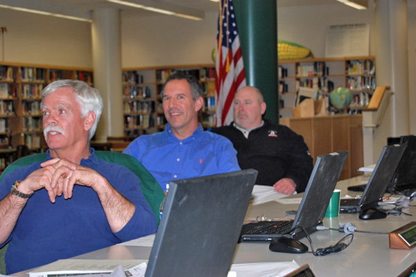 Westhampton Beach School Board members Halsey Stevens, Clint Greenbaum and Bryan Dean.