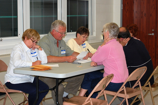 The votes are counted during the Westhampton Beach School District budget vote.