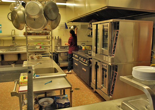 The kitchen at Remsenburg/Speonk Elementary School, which still contains some equipment from 1965, when the building was constructed. WILL JAMES