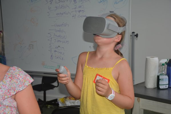 Campers learn about virtual reality.   COSETTE NUNEZ-VALAREZO