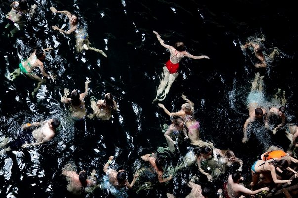 A photograph by Francine Fleischer from her series "Swim: The Water In Between"