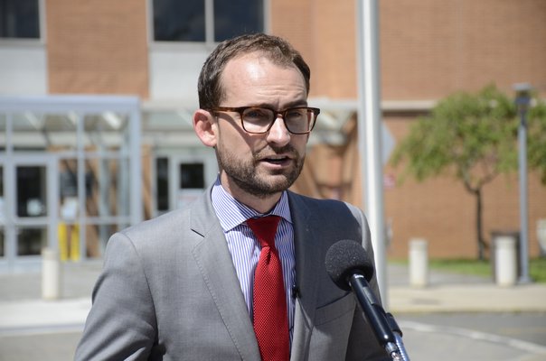 Reclaim New York Executive Director Brandon Muir announced a lawsuit against the Southampton School District on August 3. GREG WEHNER