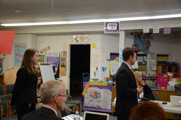 Westhampton Beach High School administrators present the Board of Education with the AP Capstone Program. Greg Wehner