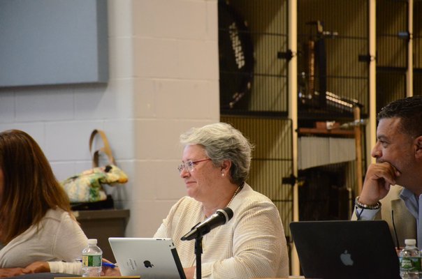 Maria Smith is resigning from her position as the assistant superintendent for business at the Southampton School District, and being rehired as the assistant to the superintendent to ensure a smooth transistion. GREG WEHNER