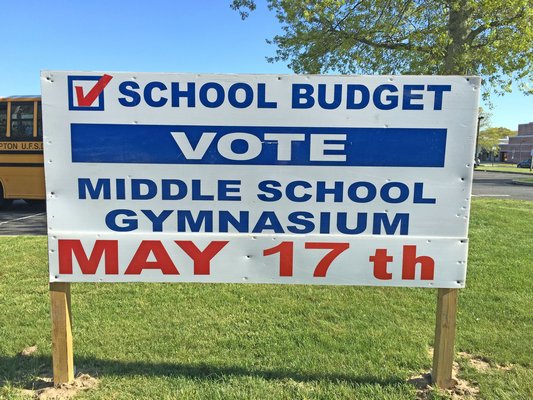 East Hampton and Southampton Town residents will head to the polls today to decide on the budgets for each of 16 school districts in the towns.   DANA SHAW