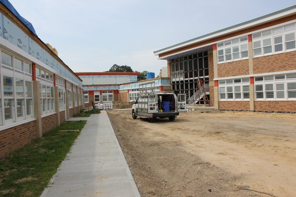 The courtyard of the Tuttle Avenue Elementary School, which is set to open for kindergarten through second-graders in February 2014. BY CAROL MORAN