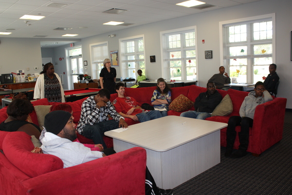 Joe Perillo, a career placement specialist with United Way of Long Island, delivered a presentation about YouthBuild Long Island at an information session in Flanders last week. ROHMA ABBAS