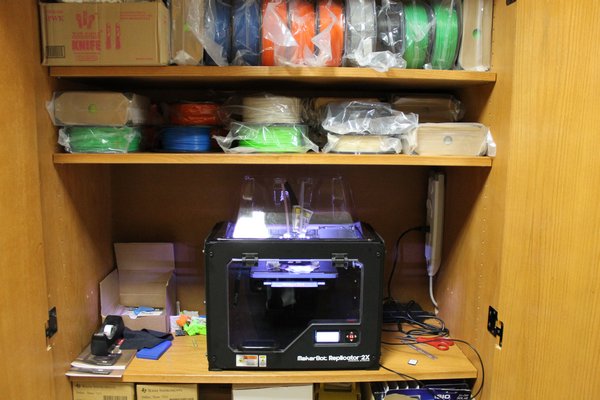 The Westhampton Beach High School's recently purchased three-dimensional printer. KYLE CAMPBELL