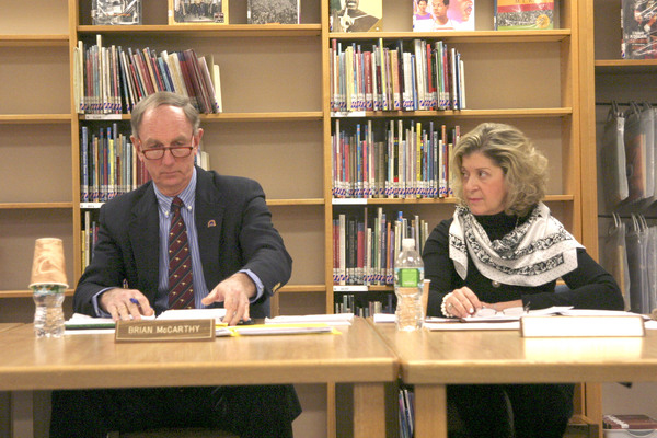 Interim Tuckahoe School District Superintendent Brian McCarthy and Assistant Principal Gail Ackerson