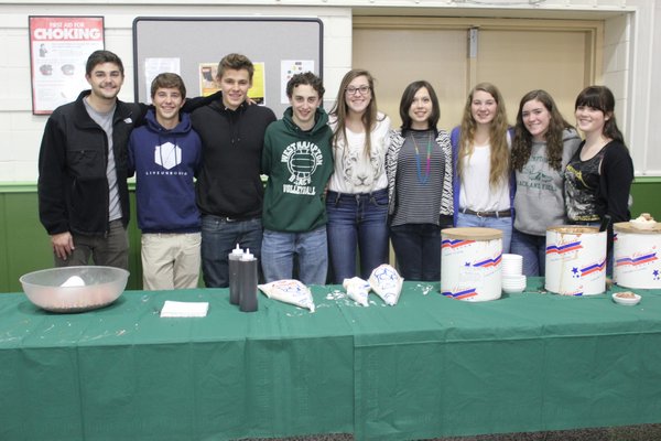 The Westhampton Beach High School Student Government is raising money for the Church of the Immaculate Conception's Adopt-A-Family program by holding two ice cream socials and hosting a polar plunge on Saturday. BY CAROL MORAN