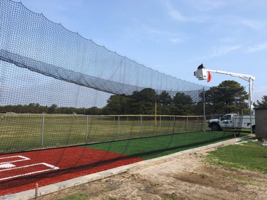 The East End Little League constructed a brand new batting cage at its home field at Hampton West Park in Westhampton. EAST END LITTLE LEAGUE