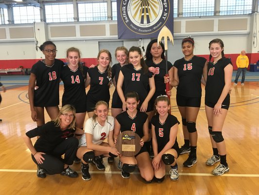 The Pierson/Bridgehampton girls volleyball defeated East Rockaway, 3-1, on Saturday to win the Long Island Class C Championship and a trip the New York State Championships at Glens Falls this weekend.  MICHELLE MALONE MICHELLE MALONE