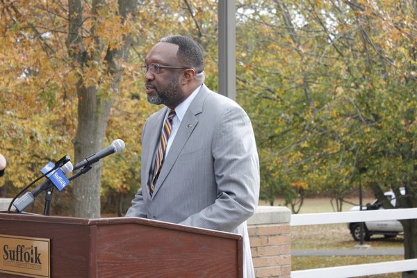 Suffolk County Community College President, Shaun McKay thanks everyone for coming. VALERIE GORDON