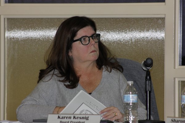 Former Board of Education President Karen Kesnig. VALERIE GORDON