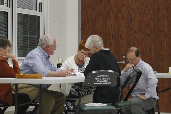 Votes are counted for the Westhampton Beach School District election on Tuesday. KYLE CAMPBELL