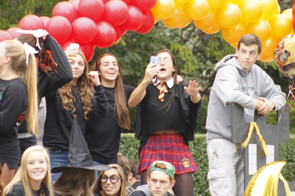 The Westhampton Beach High School senior class theme for the school's annual homecoming parade was Harry Potter. KYLE CAMPBELL