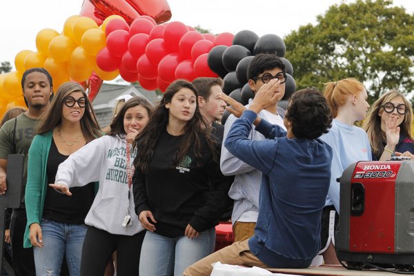 The Westhampton Beach High School senior class theme for the school's annual homecoming parade was Harry Potter. KYLE CAMPBELL