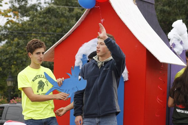 The junior class theme for the Westhampton Beach High School homecoming parade was Dr. Seuss. KYLE CAMPBELL