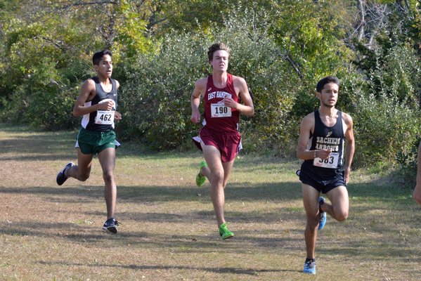 East Hampton senior Ryan Fowkes placed second in the Division III Championship race on Tuesday. MICHELLE MALONE