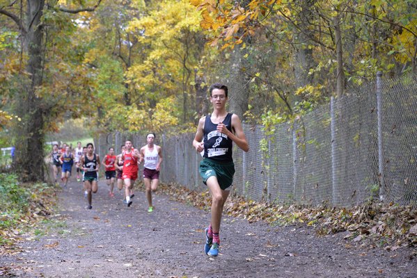 Westhampton Beach freshman Gavin Ehlers placed sixth overall in Class B. MICHELLE MALONE