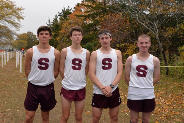 Southampton's sophomores included, from left, Justin Marro, Griffin Schwartz, Zack Mobius and Patrick Gabriele. MICHELLE MALONE